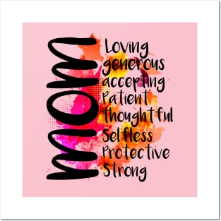 Trendy Mother's Day Best Mom Colorful Graphic Tops Posters and Art